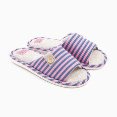 Тапочки женские Smile of Milady 9257462 голубые, розовые 36-37 RU