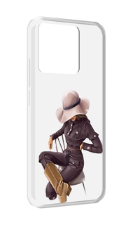 Чехол MyPads Tocco для Xiaomi Redmi 10A загадочная-девушка-в-костюме женский