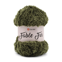 Пряжа YarnArt Fable Fur, 100г, 100м (100% микрополиэстер) (982 хаки), 5 мотков
