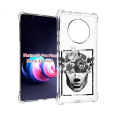 Чехол MyPads черно белая ваза в абстракции для Huawei Mate 40 Pro+ Plus