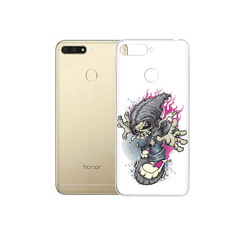 Чехол MyPads Tocco для Huawei 7C нарисованный скелет на скейт борде (PT111175.61.512)