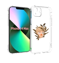 Чехол MyPads лицо-с-патчами для iPhone 14 Plus (6.7)