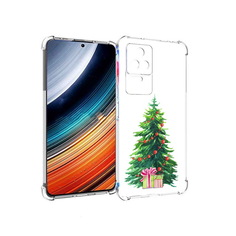 Чехол MyPads Елка новогодняя с подарками акварель для Xiaomi Redmi K40S/Poco F4