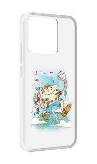 Чехол MyPads Tocco для Xiaomi Redmi 10A Счастливый чемодан
