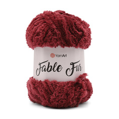 Пряжа YarnArt Fable Fur, 100г, 100м (100% микрополиэстер) (981 бордовый), 5 мотков