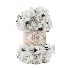 Пряжа Alize Puffy Fine Color, 100г, 14,5м (микрополиэстер) (7646 секционный), 5 мотков