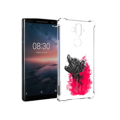 Чехол MyPads Tocco для Nokia 8 Sirocco медведь в дымке (PT101581.91.463)