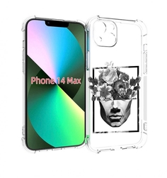 Чехол MyPads черно белая ваза в абстракции для iPhone 14 Plus (6.7)