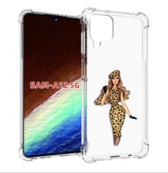Чехол MyPads леопардовое платье женский для Samsung Galaxy A12 (SM-A125F) 2020/21