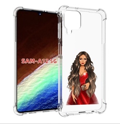 Чехол MyPads девушка-в-вечернем-платье женский для Samsung Galaxy A12 (SM-A125F) 2020