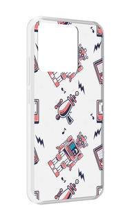 Чехол MyPads Tocco для Xiaomi Redmi 10A мини-роботы