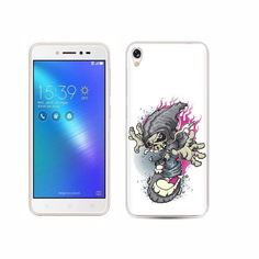 Чехол MyPads Tocco для Asus ZenFone Live (ZB501KL) нарисованный скелет на скейт борде