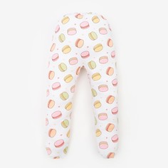 Ползунки для девочки «Macaron», цвет белый/розовый, рост 62 см Тошка