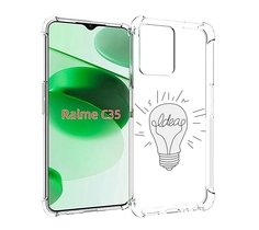 Чехол MyPads лампочка-с-идеей для Realme C35 / Narzo 50A Prime