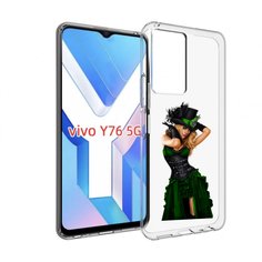 Чехол MyPads девушка-в-модном-длинном-платье женский для Vivo Y76 5G