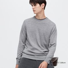 Джемпер мужской UNIQLO 450535COL03 серый 2XS (доставка из-за рубежа)