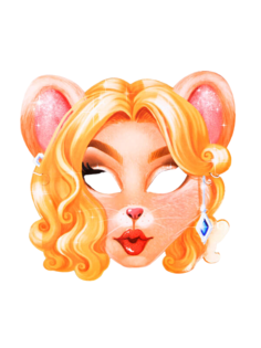 Маска "Мышь Блондинка" (Цв: Разноцветный ) No Brand