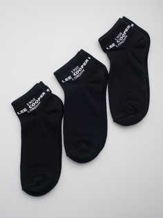 Комплект носков унисекс Lee cooper MT2Y121380BS2LC черных 35-38