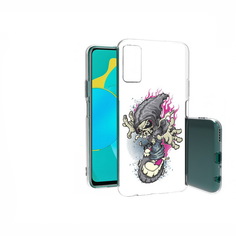 Чехол MyPads Tocco для Huawei Honor 30S нарисованный скелет на скейт борде