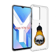 Чехол MyPads череп в лампочке для Vivo Y76 5G