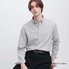 Рубашка мужская UNIQLO 451289COL04 серая XS (доставка из-за рубежа)