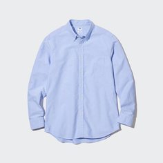 Рубашка мужская UNIQLO 448347COL64 синяя 2XL (доставка из-за рубежа)