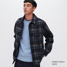 Рубашка мужская UNIQLO 449618COL68 синяя M (доставка из-за рубежа)