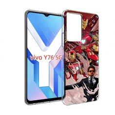 Чехол MyPads Тони-Старк-и-костюмы для Vivo Y76 5G
