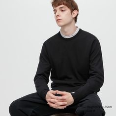Джемпер мужской UNIQLO 450535COL09 черный XS (доставка из-за рубежа)