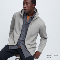 Толстовка мужская UNIQLO 451645COL03 серая XL (доставка из-за рубежа)