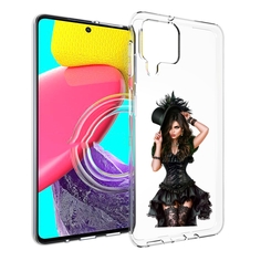 Чехол Mypads Стройная-Девушка-В-Черном-Платье Для Samsung Galaxy M53 (Sm-M536)