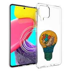 Чехол MyPads кит в лампочке с парусами для Samsung Galaxy M53 (SM-M536)