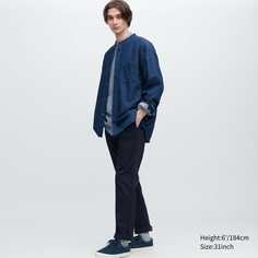 Брюки мужские UNIQLO 450251COL69 синие 36/32 (доставка из-за рубежа)