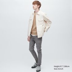 Джинсы мужские UNIQLO 450242COL06 серые 28/34 (доставка из-за рубежа)