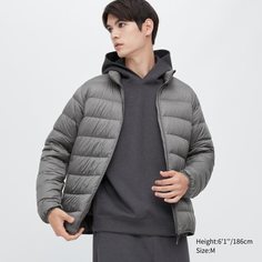 Пуховик мужской UNIQLO 452738COL05 серый XS (доставка из-за рубежа)