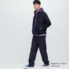 Джинсы мужские UNIQLO 450245COL68 синие 33 (доставка из-за рубежа)