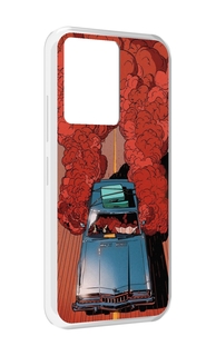 Чехол MyPads машина мчится с дымком для Infinix Note 12 5G X671 / Note 12 Pro 5G