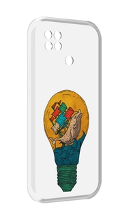 Чехол MyPads кит в лампочке с парусами для Xiaomi Poco C40