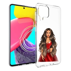 Чехол MyPads девушка-в-вечернем-платье женский для Samsung Galaxy M53 (SM-M536)