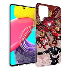 Чехол MyPads Тони-Старк-и-костюмы для Samsung Galaxy M53 (SM-M536)