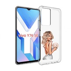 Чехол MyPads Роскошное-платье женский для Vivo Y76 5G