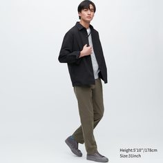 Брюки мужские UNIQLO 444596COL57 хаки 31/34 (доставка из-за рубежа)
