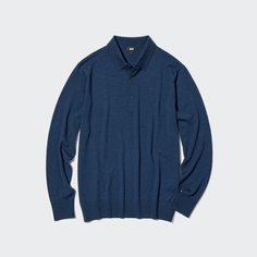 Лонгслив мужской UNIQLO 450539COL67 синий L (доставка из-за рубежа)