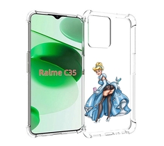 Чехол MyPads девушка-в-платье-красивая женский для Realme C35 / Narzo 50A Prime