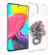 Чехол MyPads нарисованный скелет на скейт борде для Samsung Galaxy M53 (SM-M536)