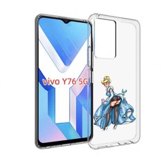Чехол MyPads девушка-в-платье-красивая женский для Vivo Y76 5G