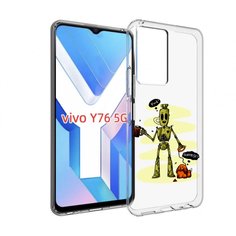 Чехол MyPads прикольный робот для Vivo Y76 5G
