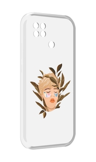Чехол MyPads лицо-с-патчами для Xiaomi Poco C40