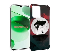 Чехол MyPads качели-над-пропастью для Realme C35 / Narzo 50A Prime