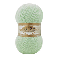 Пряжа ALIZE Angora Gold, 100г, 550м (акрил, шерсть) ТУ (842 зелёная река), 5 мотков